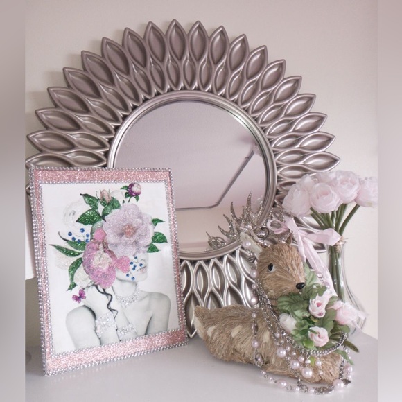 A DIY POP ART Flower Girl Bling Print on Canvas 8 by 10 Photo on 9 by 12 Canvas. - Picture 2 of 4